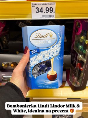 Bombonierka Lindor Milk & White promocja w Dino
