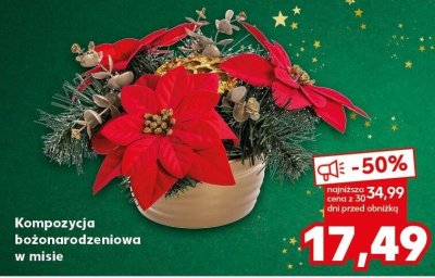 Kompozycja bożonarodzeniowa w misie promocja w Kaufland
