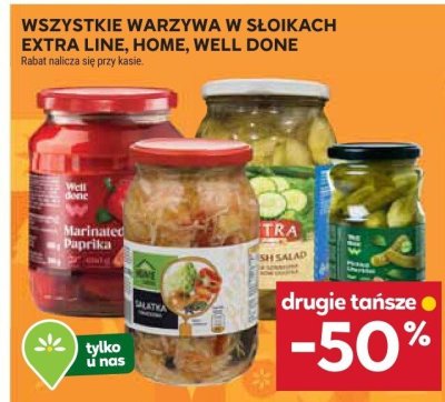Warzywa w słoikach Extra Line, Home, Well Done promocja w Stokrotka