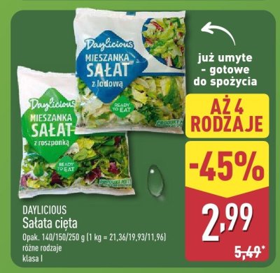 Sałata cięta DAYLICIOUS promocja w Aldi