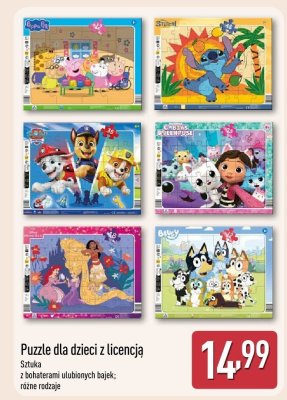 Puzzle dla dzieci z licencją Stitch promocja w Aldi