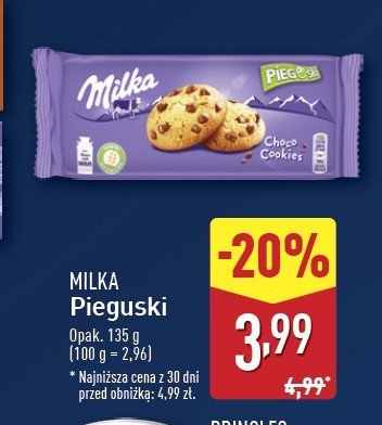 Ciastka z kawałkami czekolady Pieguski promocja w Aldi