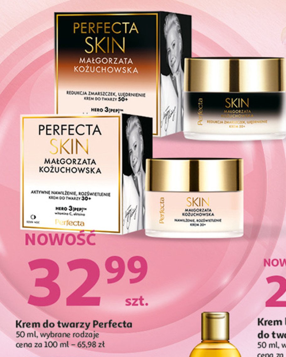 Krem do twarzy 30+ Perfecta skin by małgorzata kożuchowska promocja w Auchan