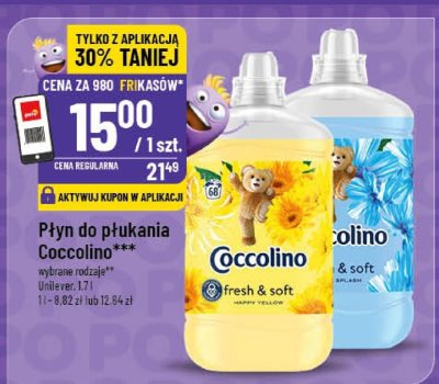 Płyn do płukania Coccolino Fresh & Soft różne rodzaje promocja w POLOmarket