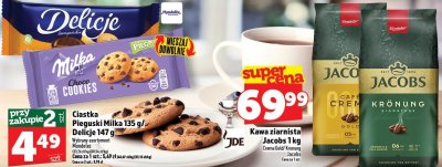 Ciastka Milka Pieguski 135g / Delicje 147g promocja w TOPAZ