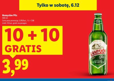 Piwo Namysłów Pils promocja w Lidl