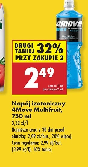 Napój multifruit 4move promocja w Biedronka