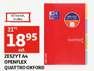Zeszyt a4 60 k kratka open flex Oxford promocja