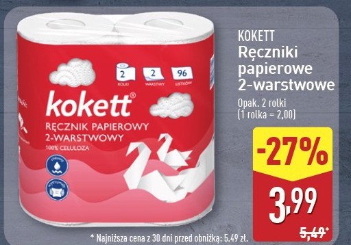 Ręczniki kuchenne Kokett promocja w Aldi