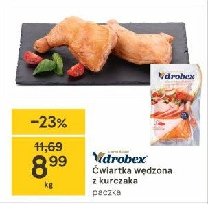 Ćwiartka wędzona z kurczaka Drobex promocja