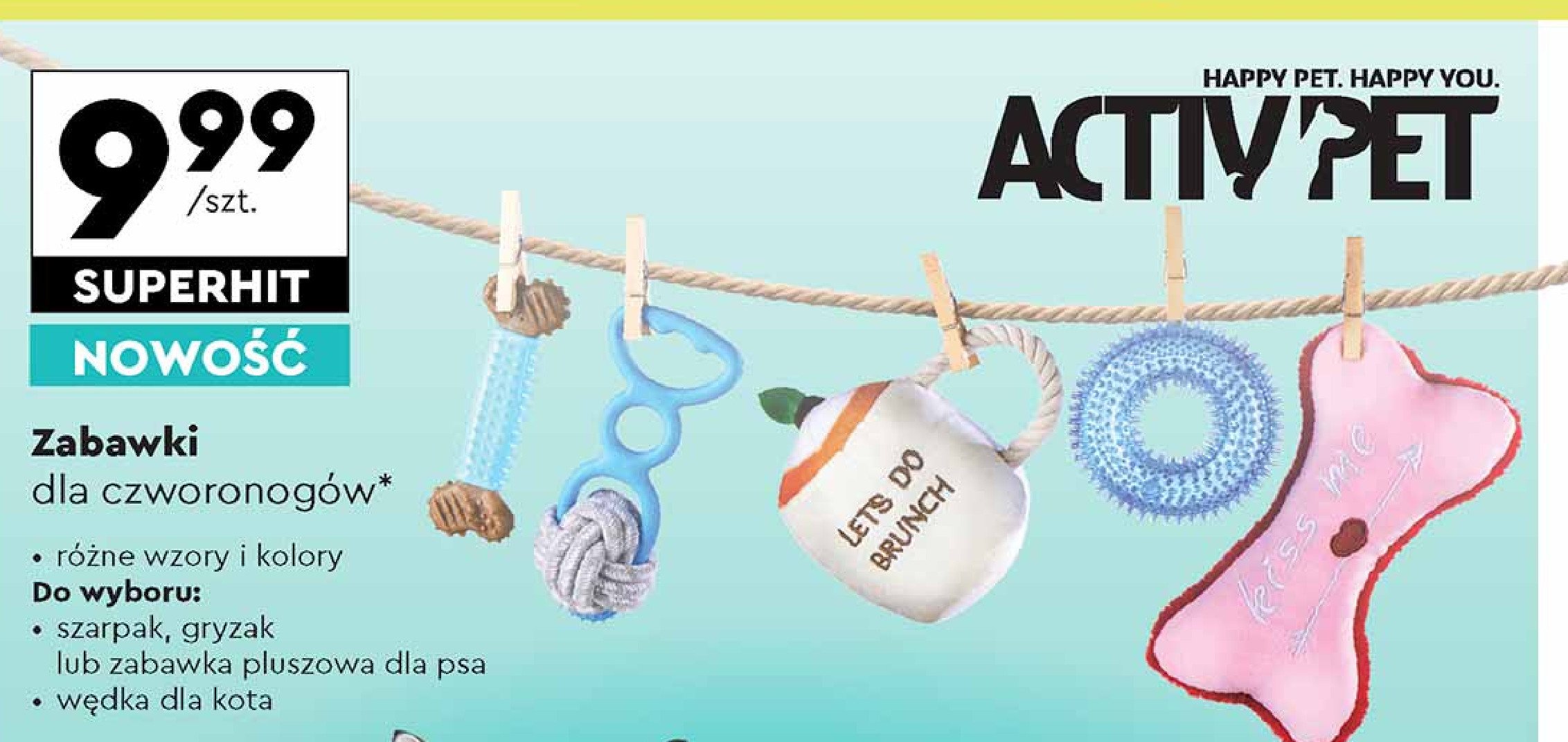 Szarpak dla psa Activ pet promocja w Biedronka