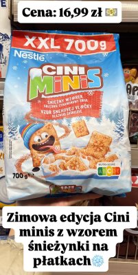 Płatki Cini Minis zimowa edycja 700 g Nestle promocja w Intermarche