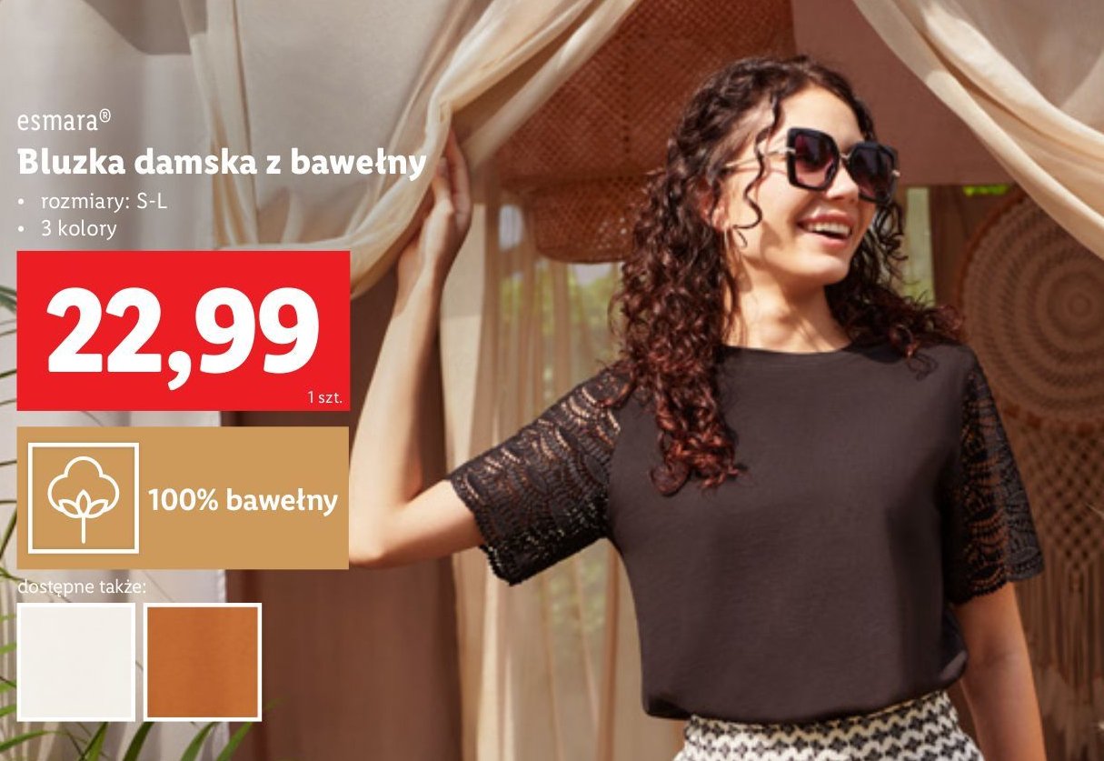 Bluzka damska rozm. s-l Esmara promocja w Lidl