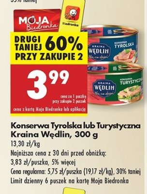 Konserwa tyrolska Kraina wędlin promocja
