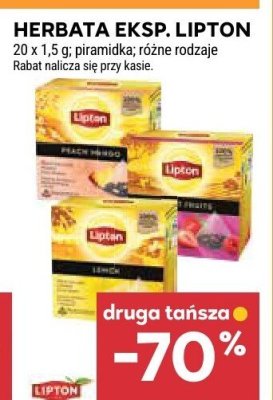 Herbata eksp. Lipton piramidka, różne rodzaje promocja w Stokrotka