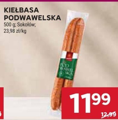 Kiełbasa podwawelska oryginalna Pekpol promocja w Stokrotka