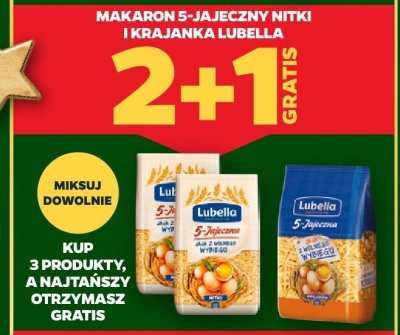 Makaron 5-jajeczny nitki lub krajanka 2+1 GRATIS promocja w Netto