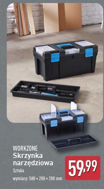 Skrzynka na narzędzia 58 x 28 cm WORKZONE promocja w Aldi