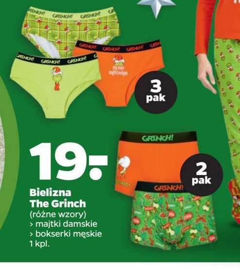 Majtki damskie the grinch promocja w Netto