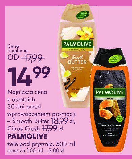 Żel pod prysznic smooth butter Palmolive thermal spa promocja w Super-Pharm