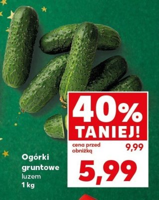 Ogórki gruntowe luzem promocja w Kaufland