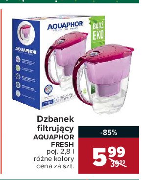 Dzbanek filtruj膮cy fresh 2.8 l fuksja Aquaphor promocja