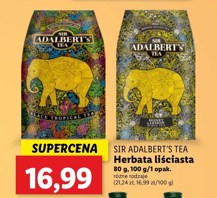 Herbata honey & lemon Sir adalbert's tea promocja