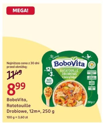 Danie BoboVita, Ratatouille Drobiowe, 12m+, 250 g promocja w Rossmann