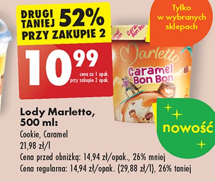 Lody cookie Marletto promocja