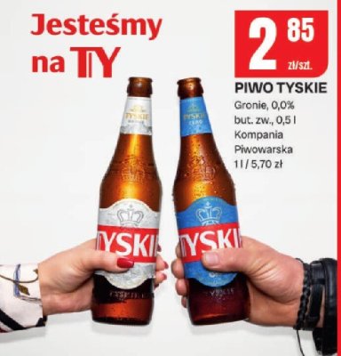 Piwo Tyskie Gronie 0,0% promocja w Chorten