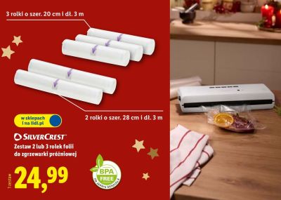 Zestaw 2 / 3 rolek folii do zgrzewarki próżniowej  promocja w Lidl