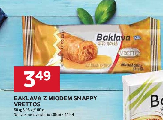 Baklava snappy honey VRETTOS promocja