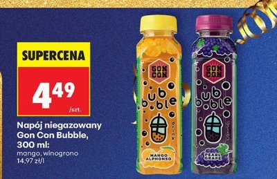 Napój niegazowany Gon Con Bubble: winogrona promocja w Biedronka