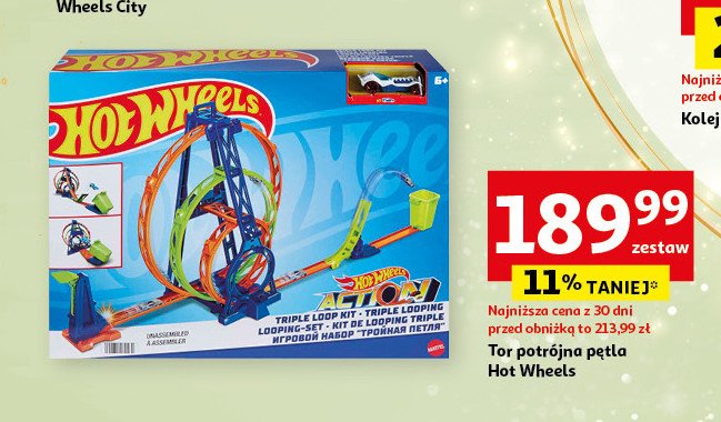 Pętla potrójna Hot wheels promocja w Auchan