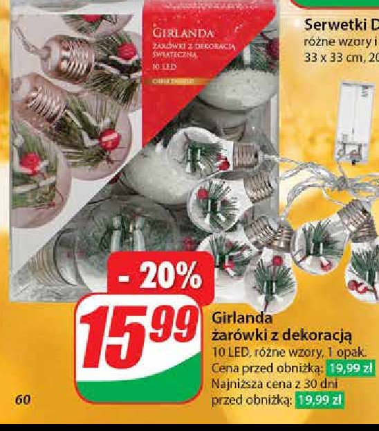 Girlanda 10 led żarówki z dekoracją promocja