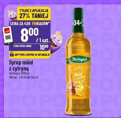 Syrop miód z cytryną Herbapol promocja w POLOmarket