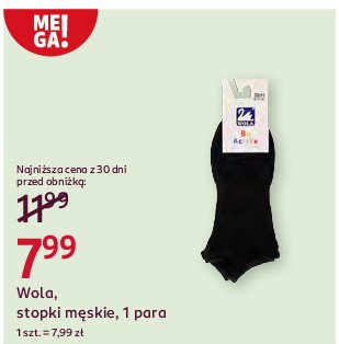 Stopki męskie czarne Wola promocja w Rossmann