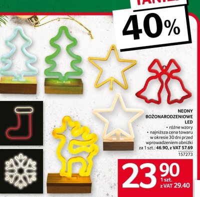 Neony bożonarodzeniowe LED promocja w Selgros