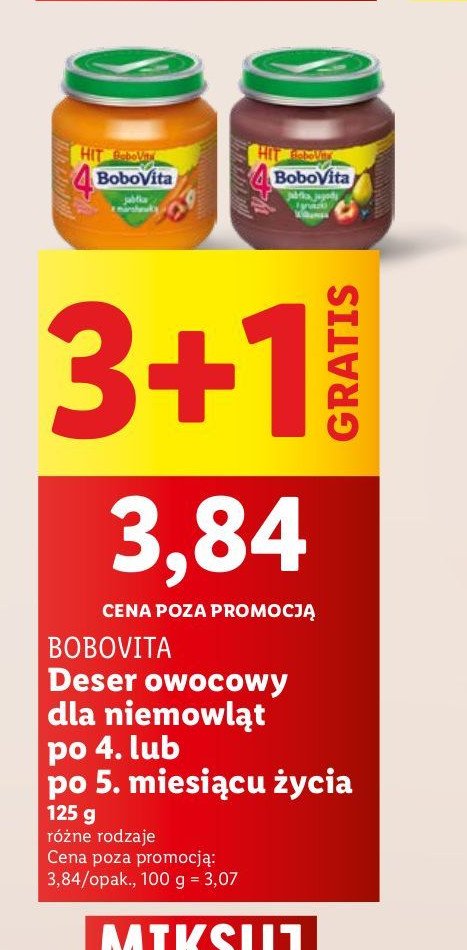 Jabłka ze słodką marchewką Bobovita promocja