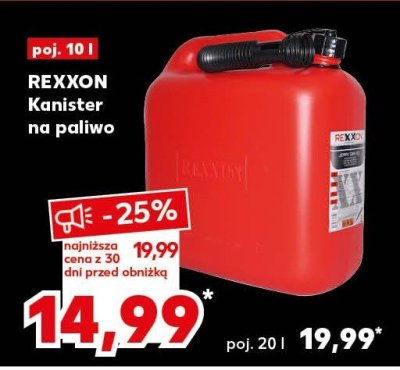 Kanister na paliwo REXXON promocja w Kaufland