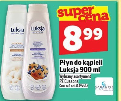 Płyn do kąpieli Luksja 900 ml promocja w TOPAZ