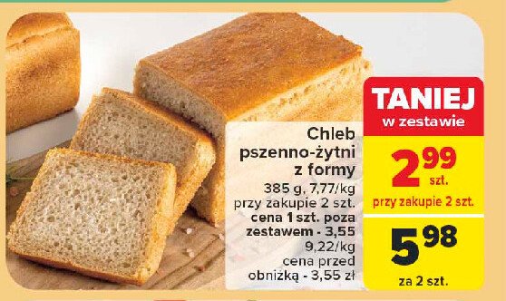 Chleb pszenno-żytni z formy promocja