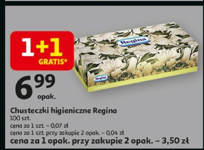 Chusteczki higieniczne Regina promocja w Auchan