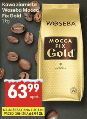Kawa ziarnista Woseba Mocca Fix Gold promocja w Delikatesy Centrum