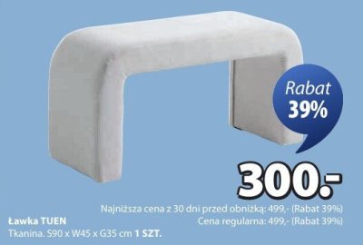 Ławka TUEN promocja w Jysk