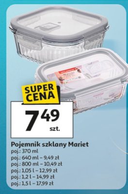 Pojemnik szklany Mariet 370 ml promocja w Auchan