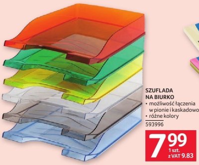 Szuflada na biurko Bantex możliwość łączenia w pionie i kaskadiowo różne kolory promocja w Selgros