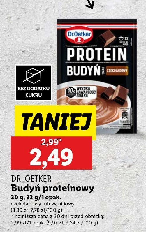 Budyń proteinowy czekoladowy Dr. oetker promocja