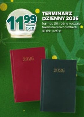 Terminarz dzienny 2026 format B6 promocja w Stokrotka