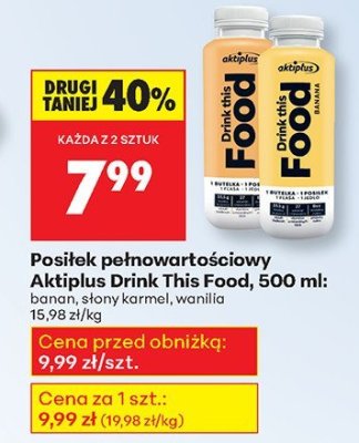 Posiłek pełnowartościowy Drink This Food słony karmel promocja w Biedronka